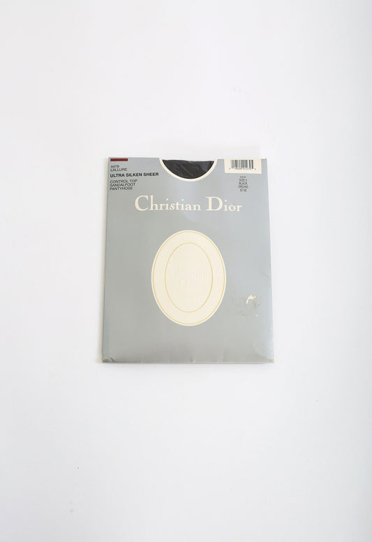 Vintage Christian Dior deadstock black pantyhose