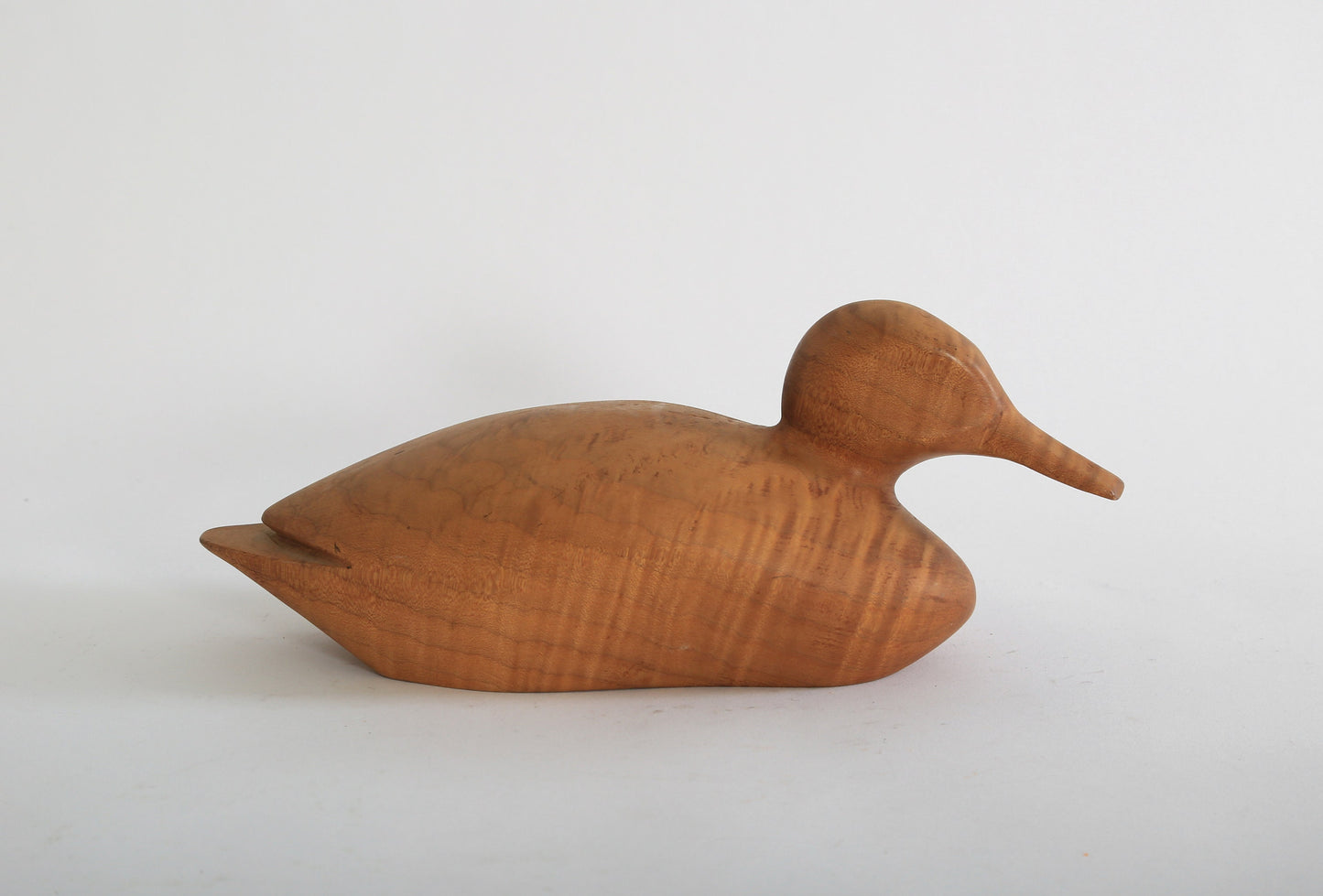 Antique vintage hand carved solid maple wood duck decoy Mallard