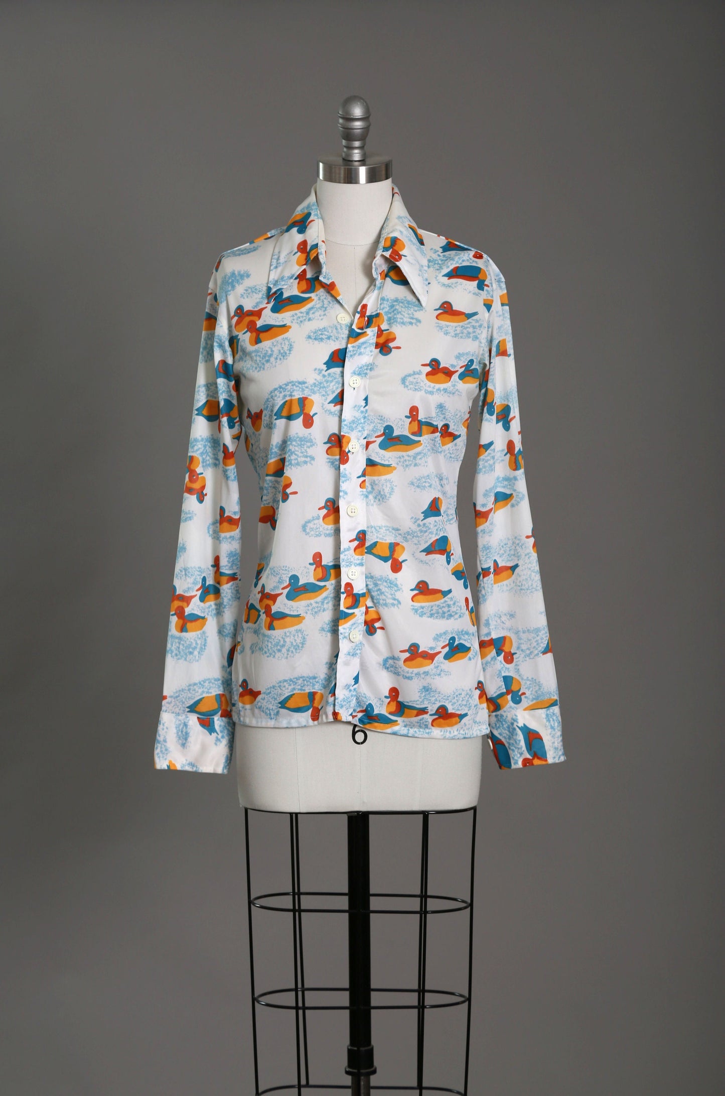Duck hunting shirt | Vintage 1970s novelty print duck shirt