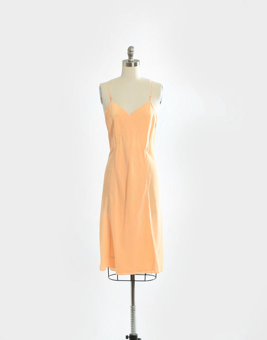 40s pink Pure Silk slip dress