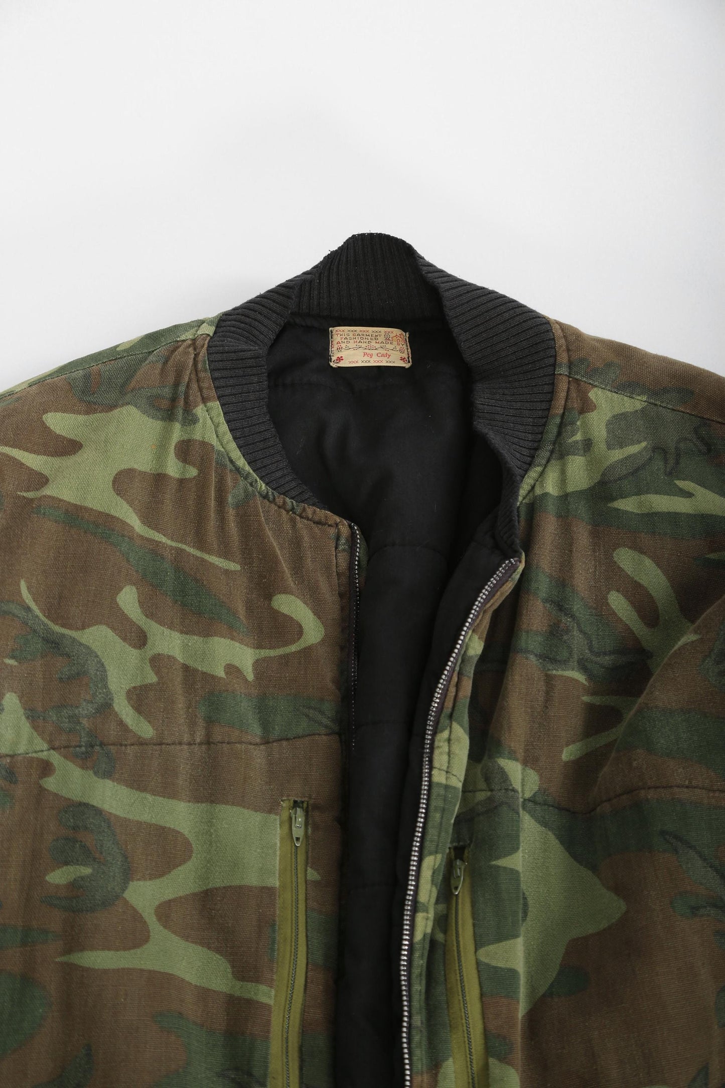 Camo bomber jacket | Vintage 70s cotton camouflage bomber jacket
