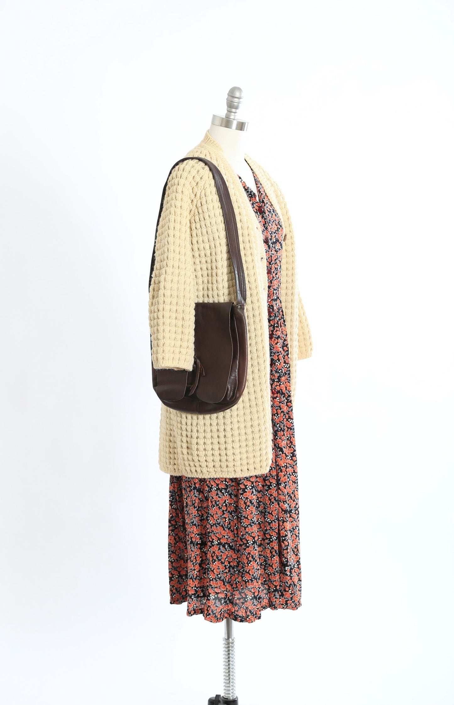 Vintage 60s Brown leather purse