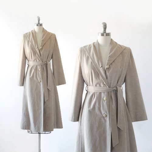 Skin Gear II coat | Vintage 70s Non leather suede trench coat
