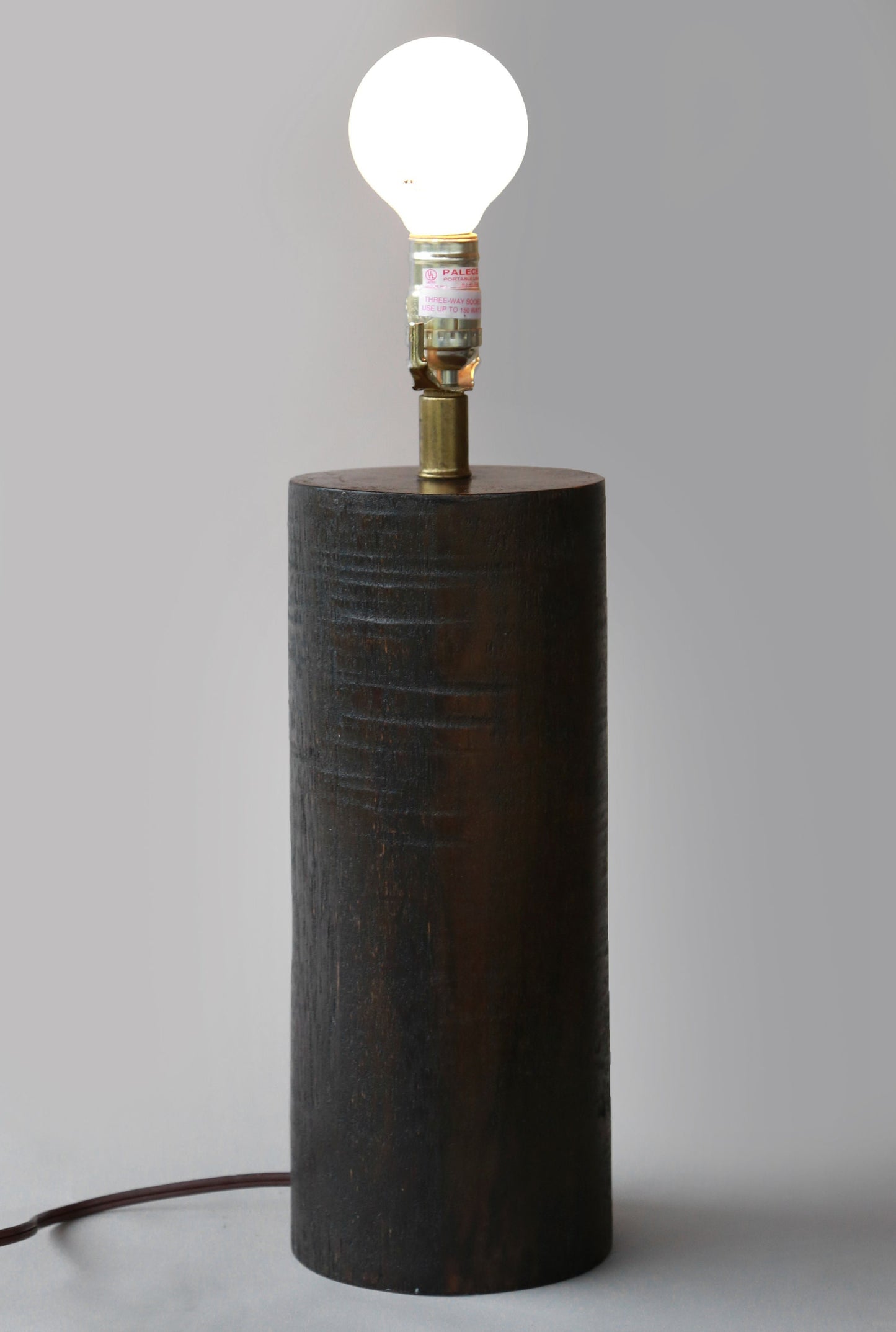 PALECEK cylinder wood lamp | vintage Palecek Mid century modern lamp