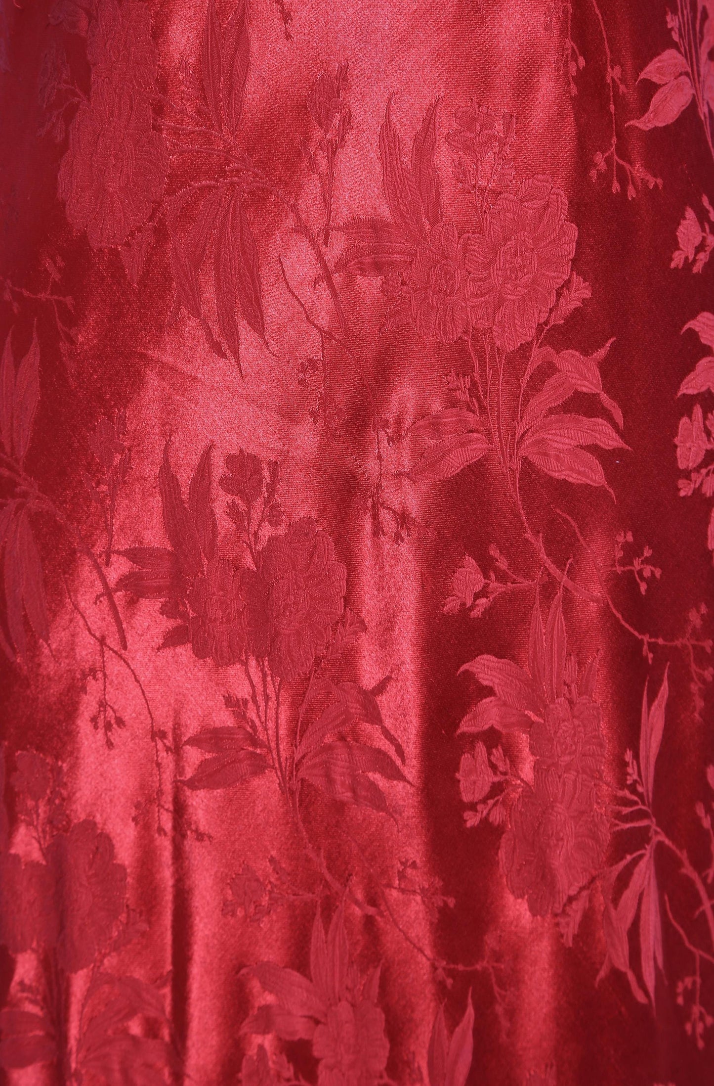 Vintage 90s All that Jazz Red floral brocade maxi dress