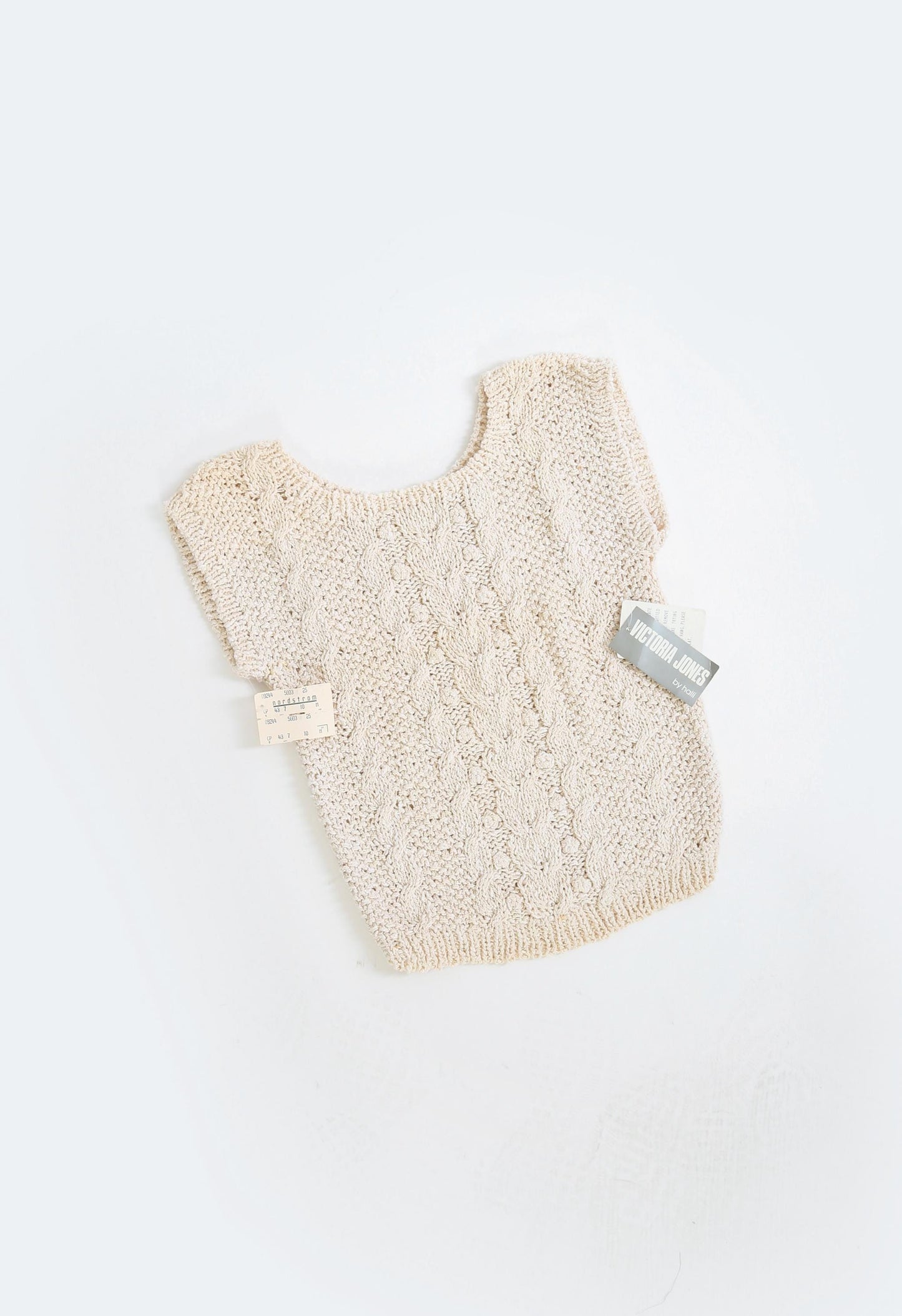 Vintage 80s hand knit silk blend deadstock sweater