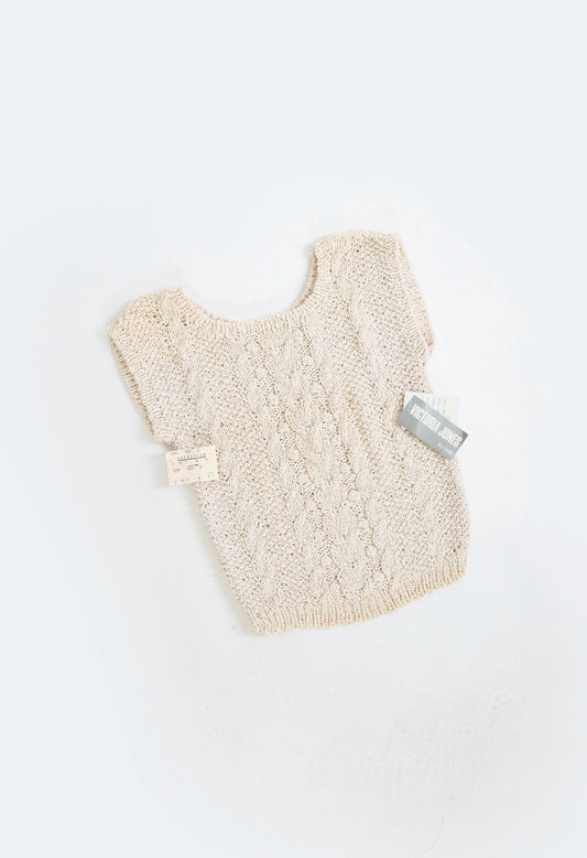 Vintage 80s hand knit silk blend deadstock sweater