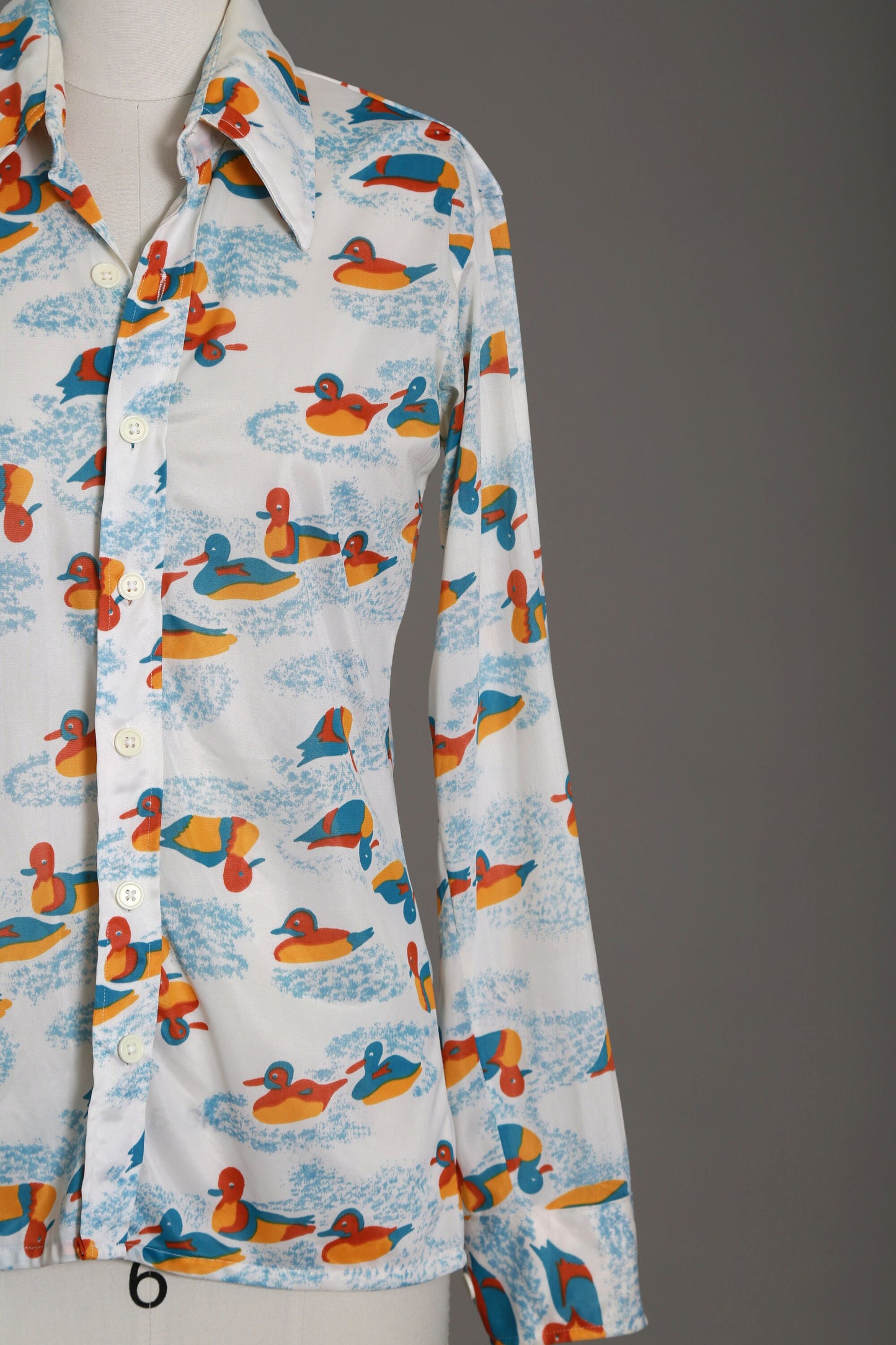 Duck hunting shirt | Vintage 1970s novelty print duck shirt
