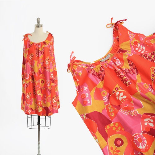 Waltah Clarkes Hawaiian dress | Vintage 1960s deadstock Waltan Clarkes Neon Hawaiian dress