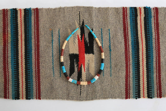 Vintage Native American Turquoise shell Heishi beaded necklace | Santo Domingo Turquoise chocker