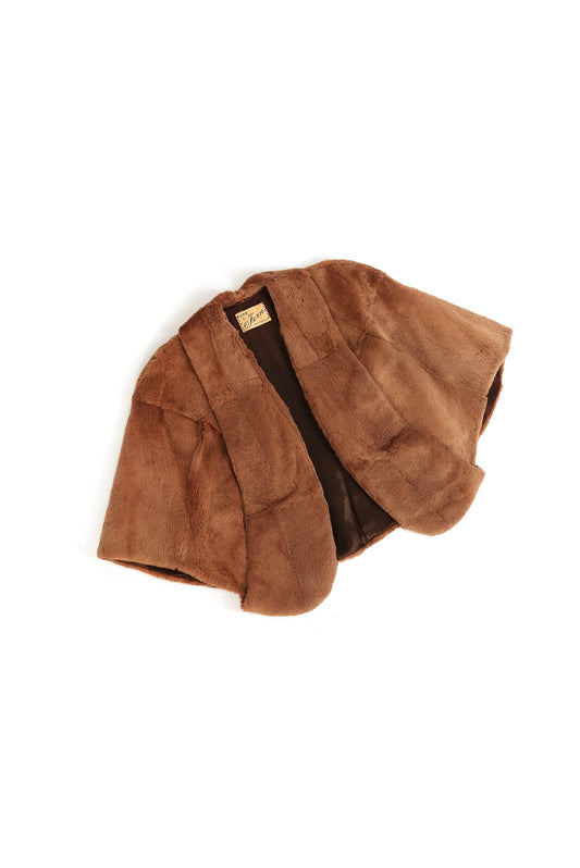 40s Plush mouton lamb fur Cape | Vintage 1940s Mouton fur cape