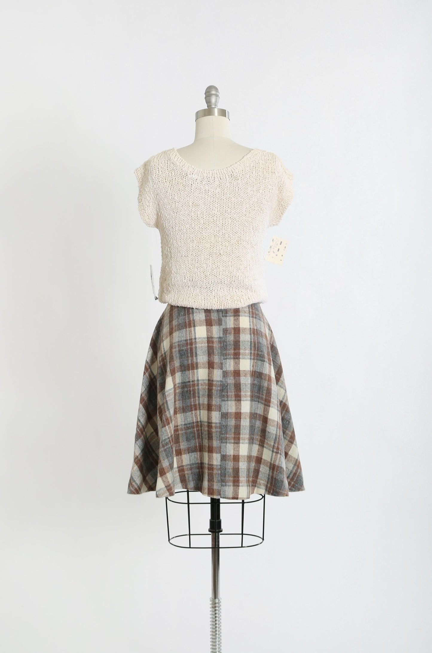 Vintage 80s hand knit silk blend deadstock sweater