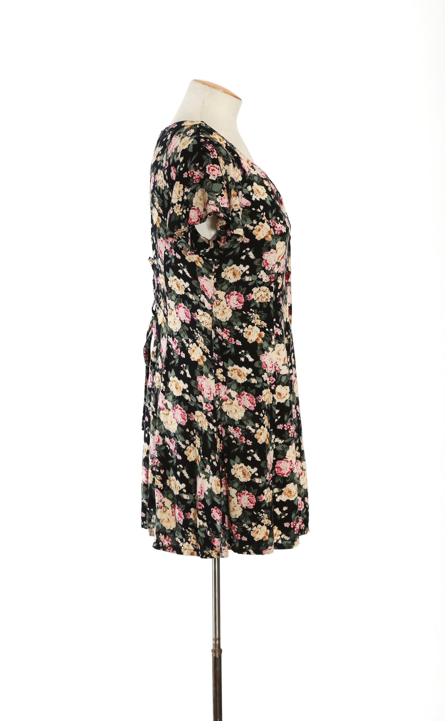 Vintage 90s floral rayon romper