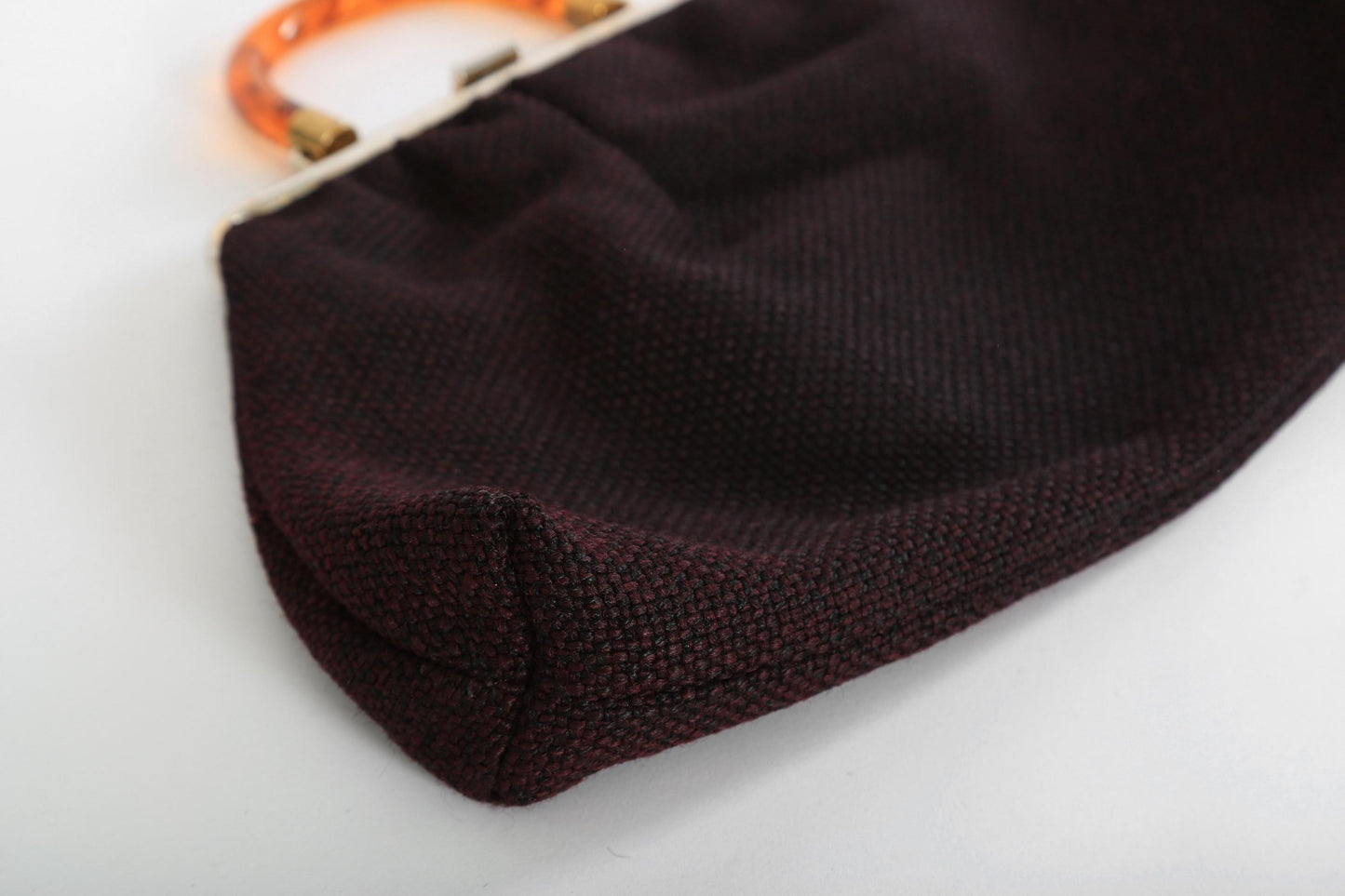 Vintage 60s J.R. black woven tweed purse