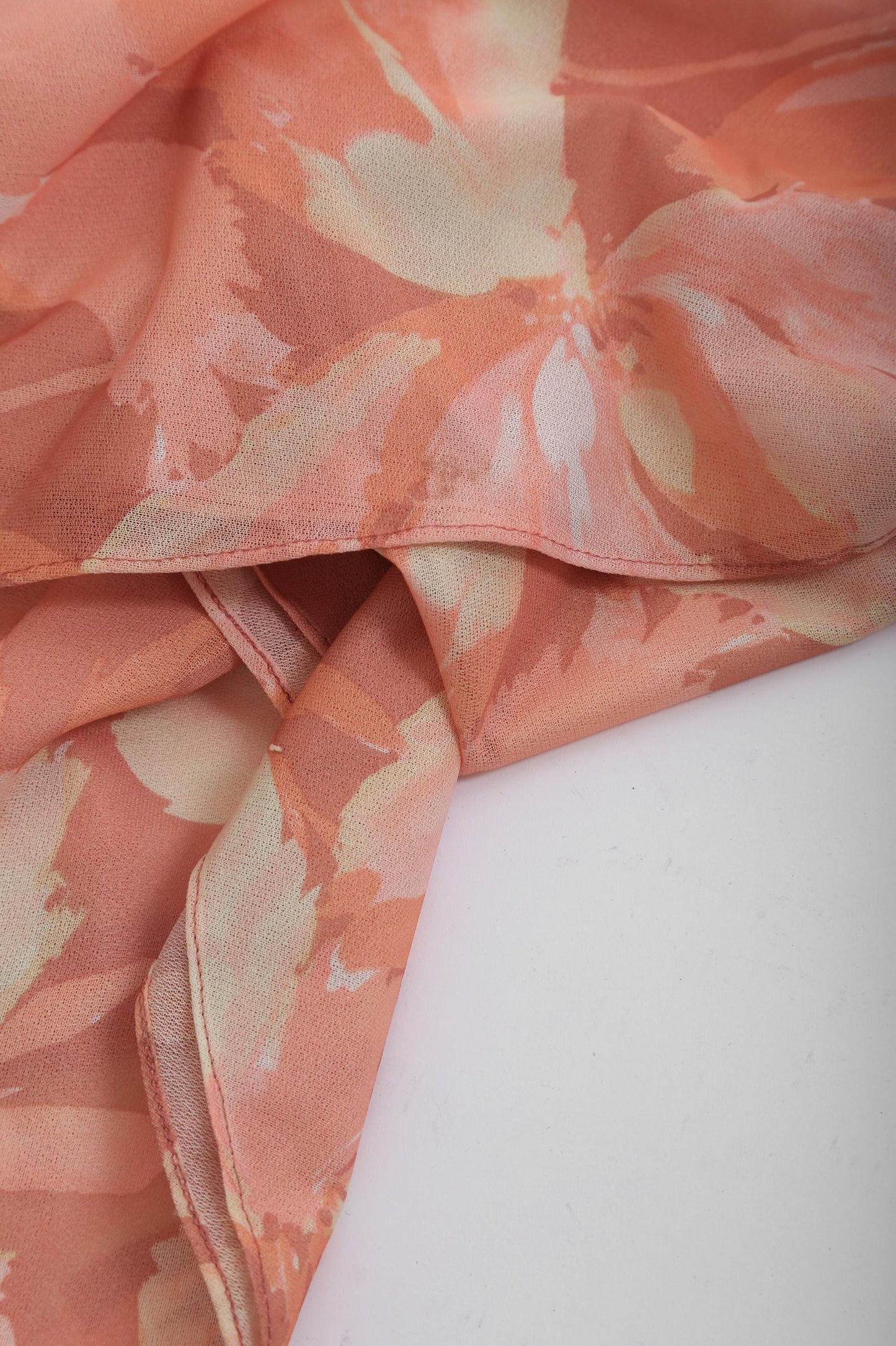 Floral ruffle maxi | Vintage 70s pink semi sheer maxi dress