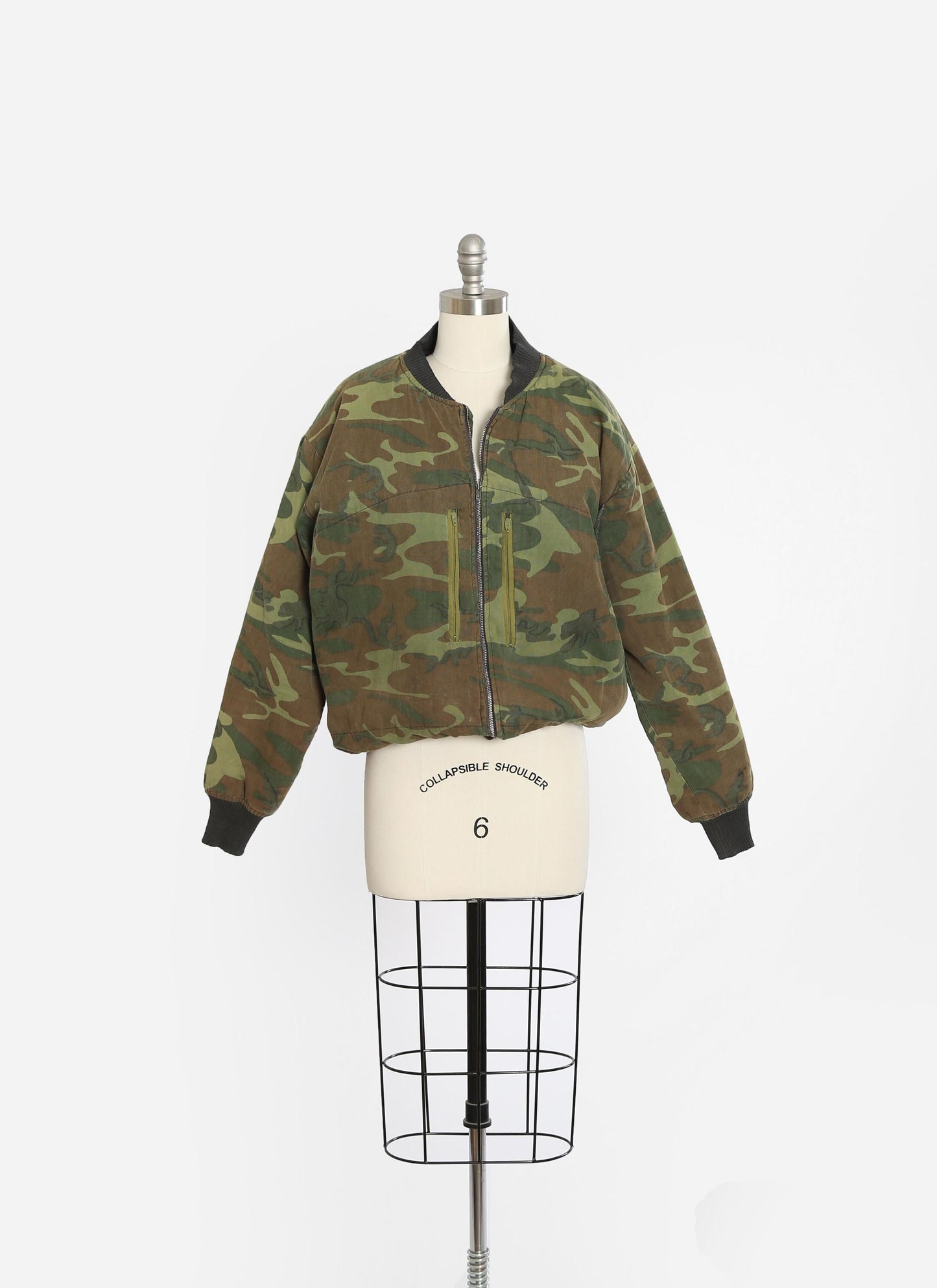 Camo bomber jacket | Vintage 70s cotton camouflage bomber jacket