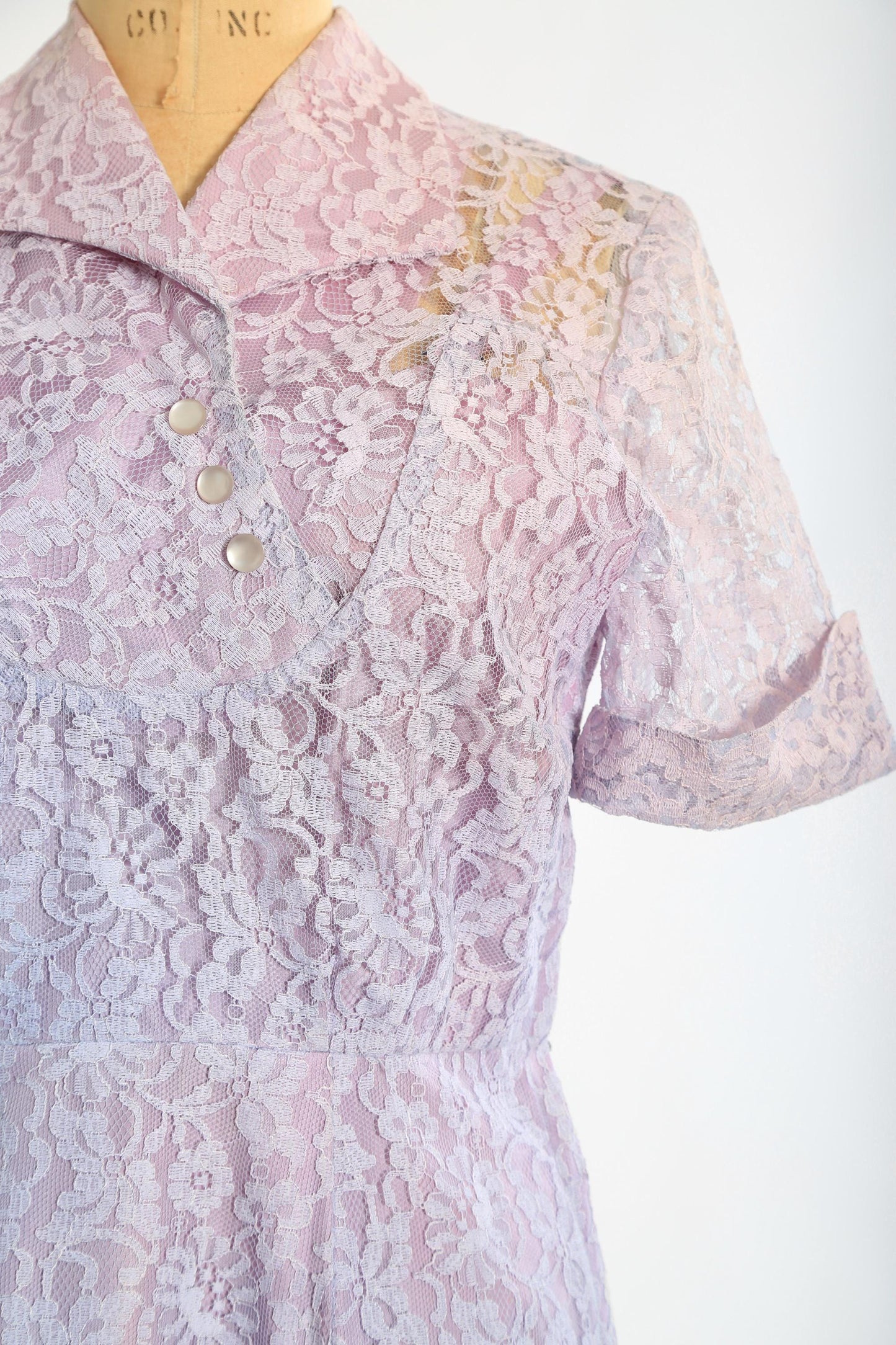 Vintage 60s Purple lace dress