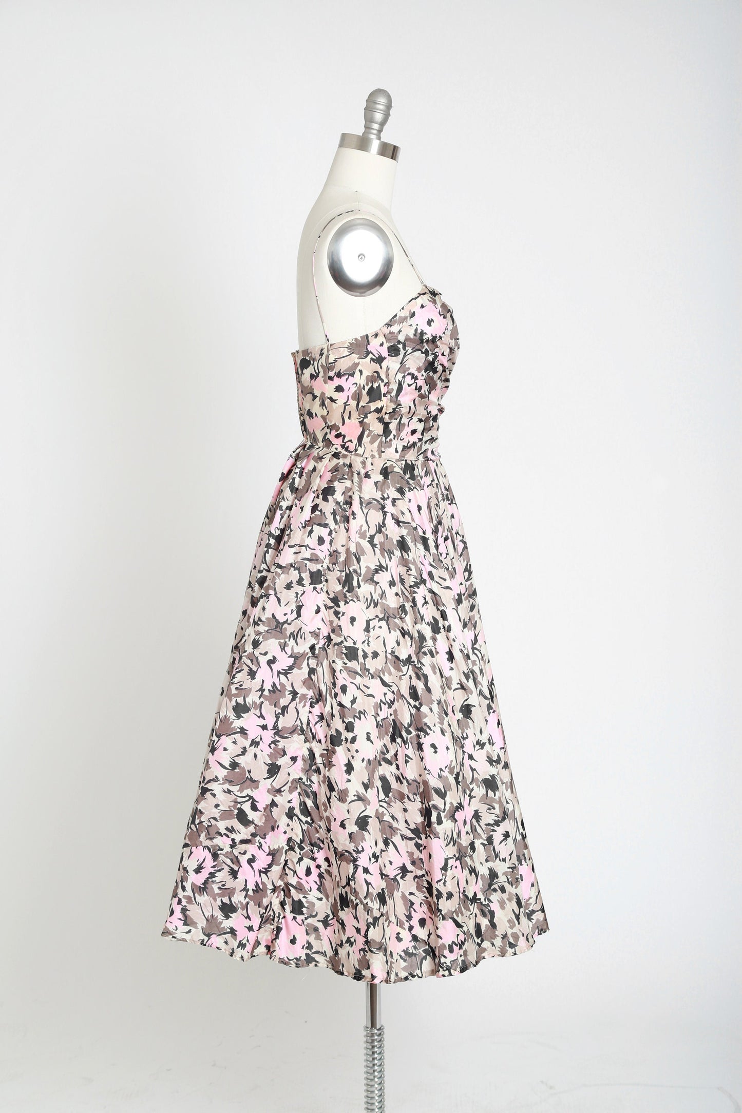 Emma Domb silk dress | Vintage 50s Emma Domb floral silk cocktail dress | 1950s deadstock Emma Domb designer evening dress