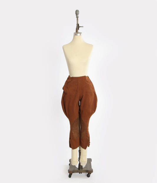 Vintage 40s brown riding Equestrian hunter Breeches Pants