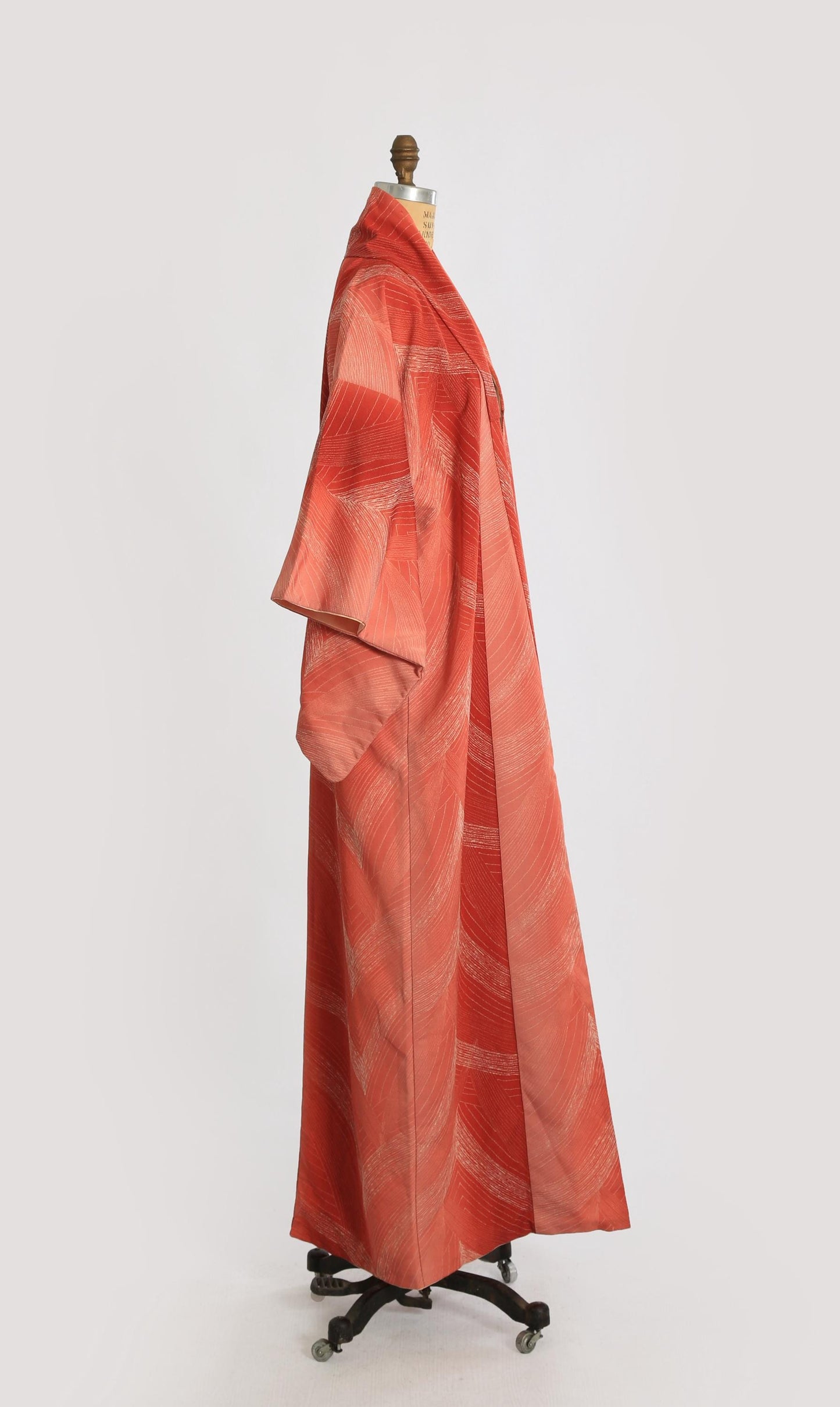 50s Salmon orange kimono | Vintage 1950s silk Japanese KIMONO | Wedding kimono wrapper