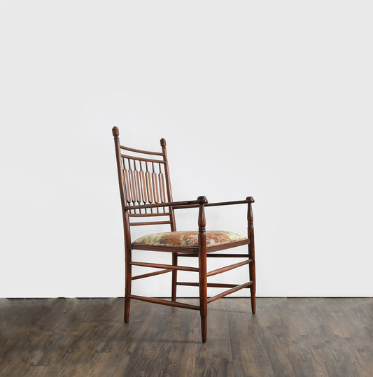 Antique 20th century oversized turned finial shaker chair