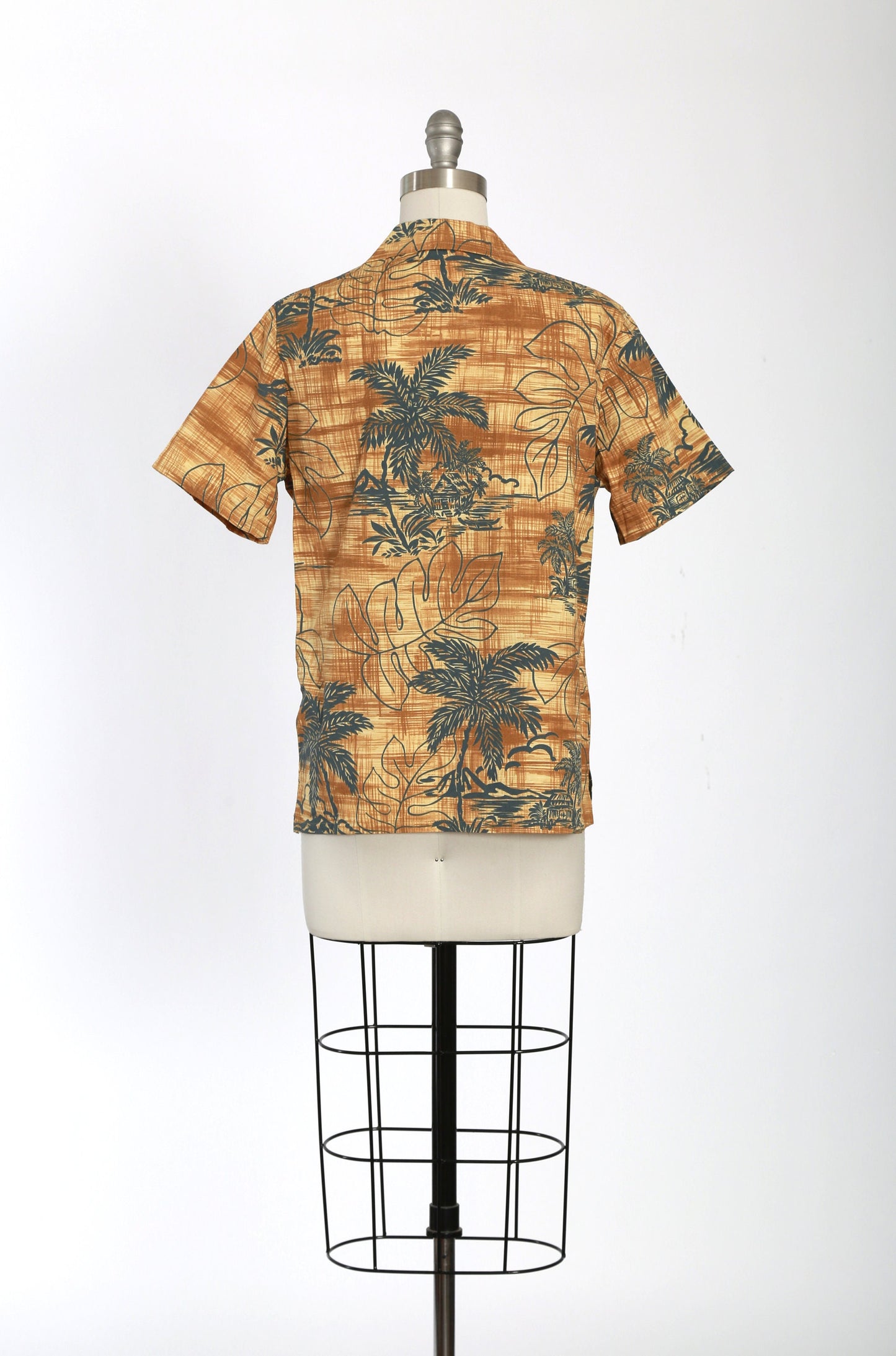 Vintage 90s Barefoot palm tree cotton Hawaiian shirt