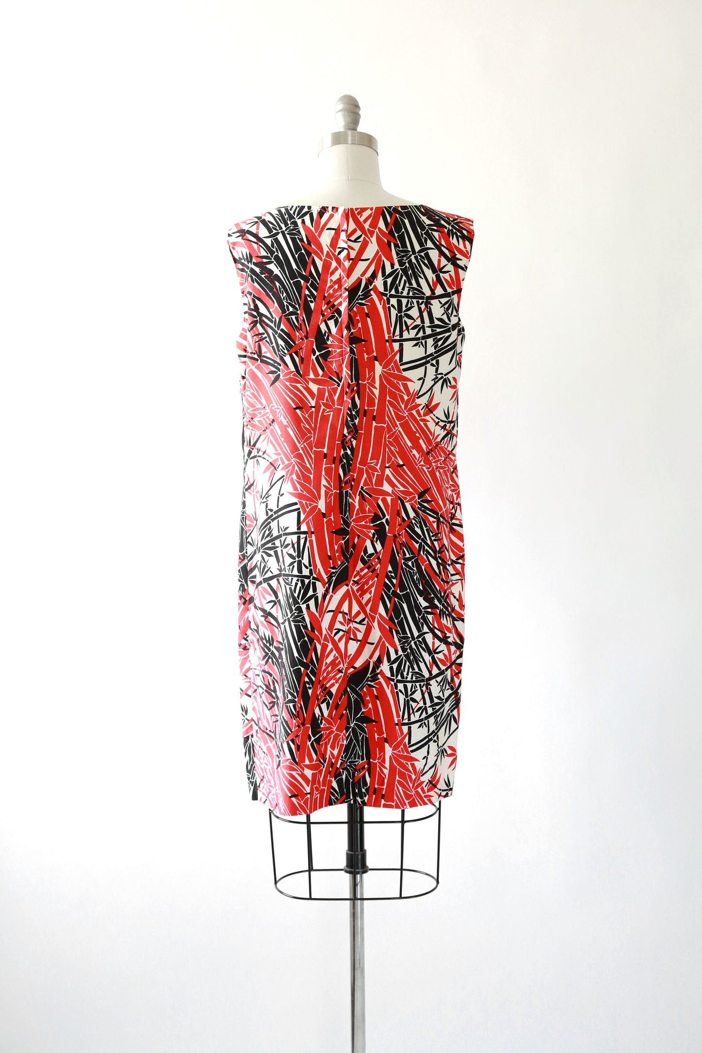 Vintage 60s MOD Bamboo print shift dress