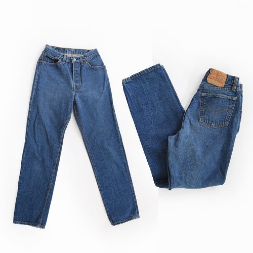 Y2K Levis | Vintage High waist button fly Levis blue jeans USA W27 L30 1/2