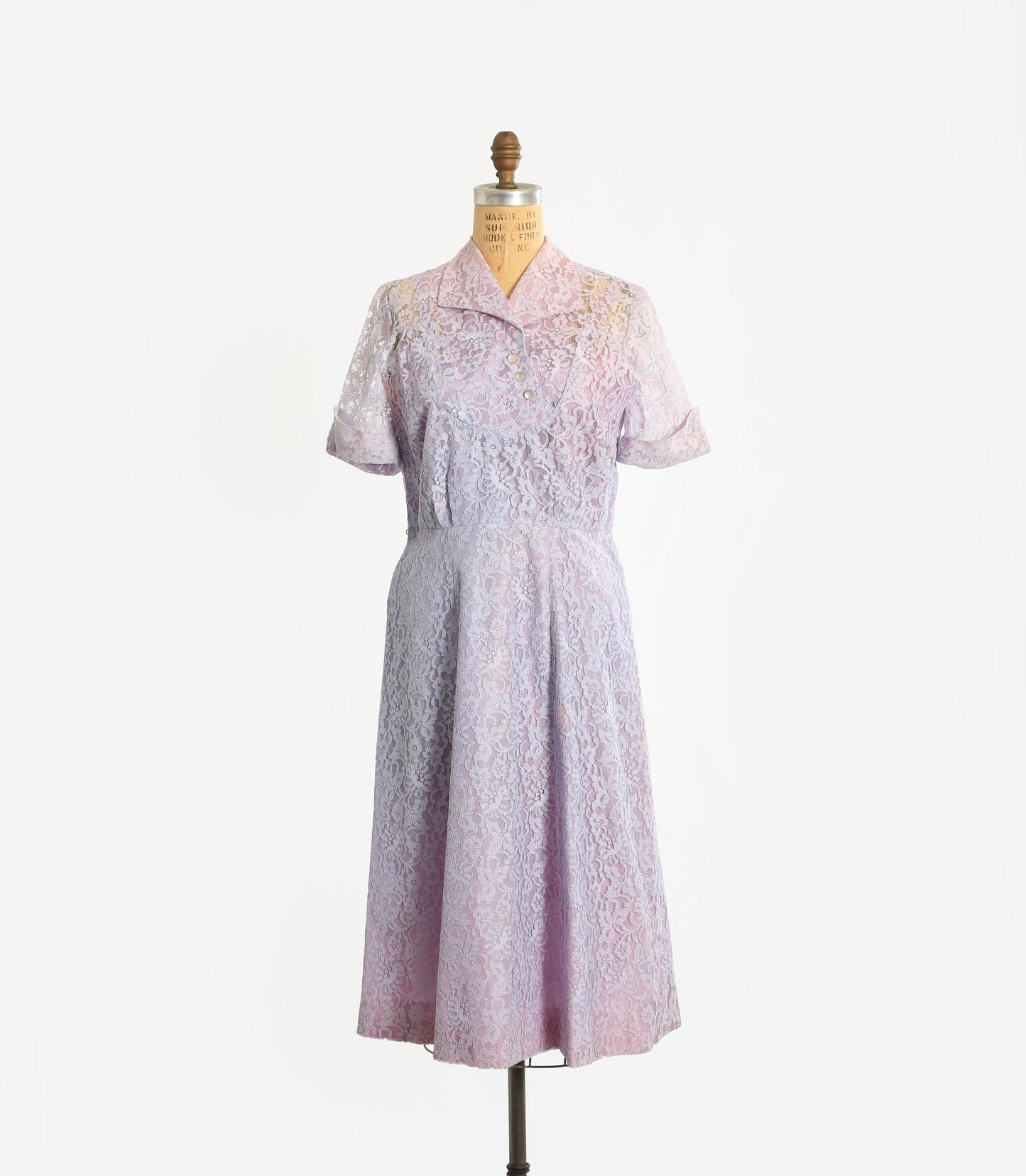 Vintage 60s Purple lace dress
